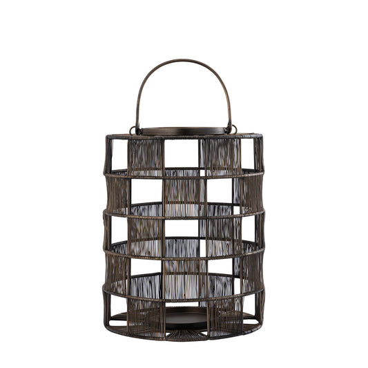 Stenn Messing Ijzer Rond Draadwerk Lantaarn Vierkanten Set van 2 - 2 Sets 30x24x24 cm