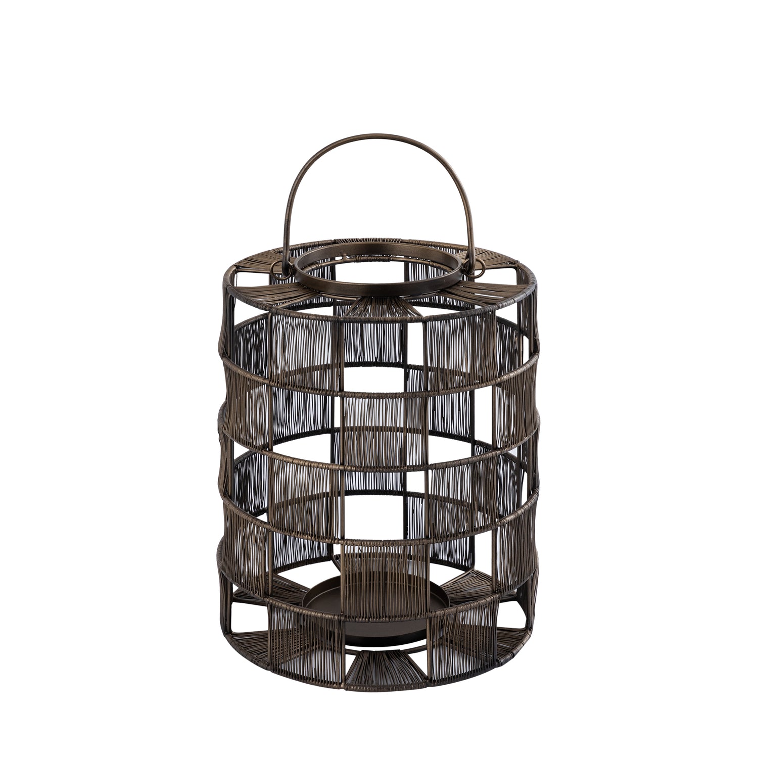 Stenn Messing Ijzer Rond Draadwerk Lantaarn Vierkanten Set van 2 - 2 Sets 30x24x24 cm