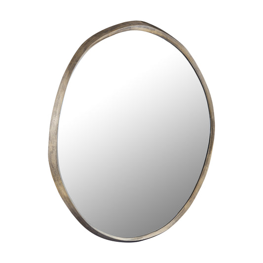 Limera Messing Aluminium Ronde Spiegel Met Onregelmatige Rand L 115x115x2 cm