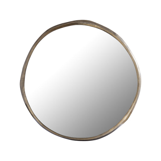 Limera Messing Aluminium Ronde Spiegel Met Onregelmatige Rand L 115x115x2 cm