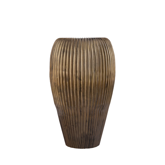 Russel Gouden Aluminium Pot Geribd Hoog 63x35x32 cm