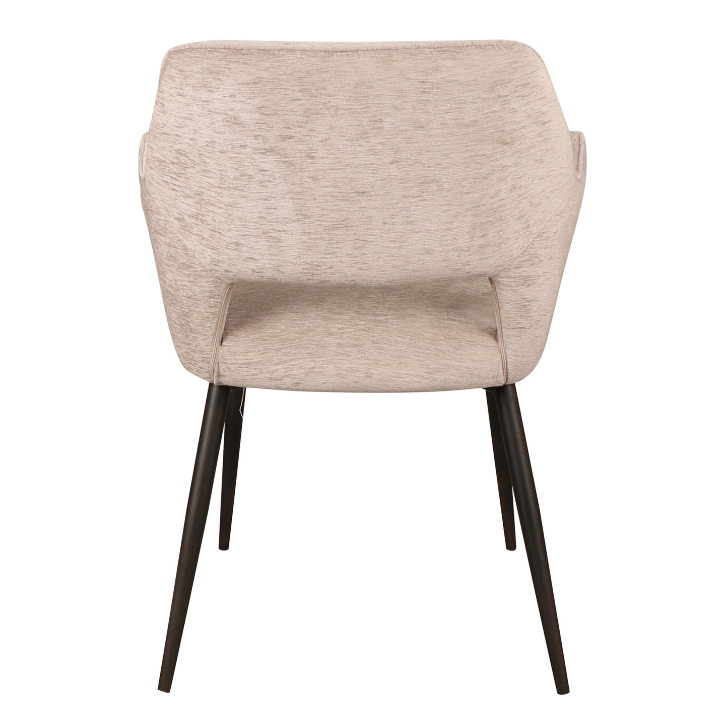 Fallax Cream 04 Aura Fabric Diningchair Black Legs (set of 2)