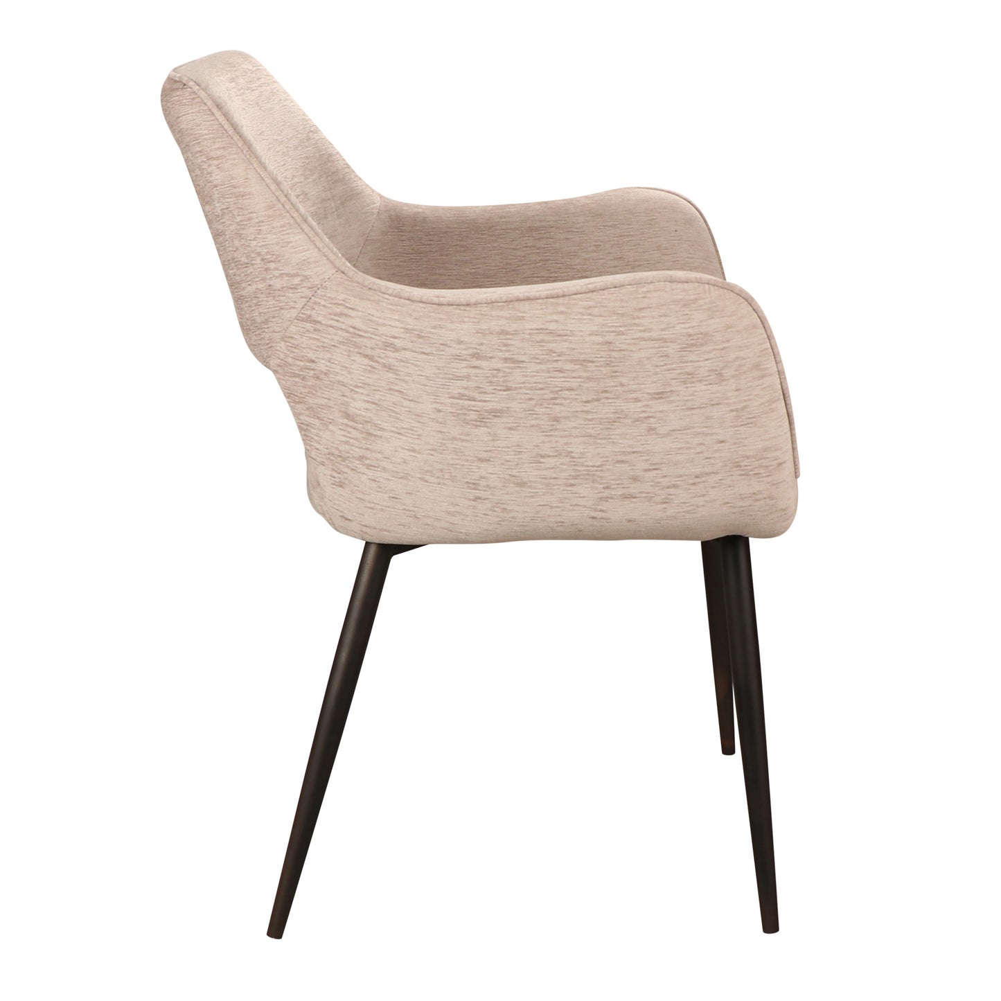 Fallax Cream 04 Aura Fabric Diningchair Black Legs (set of 2)
