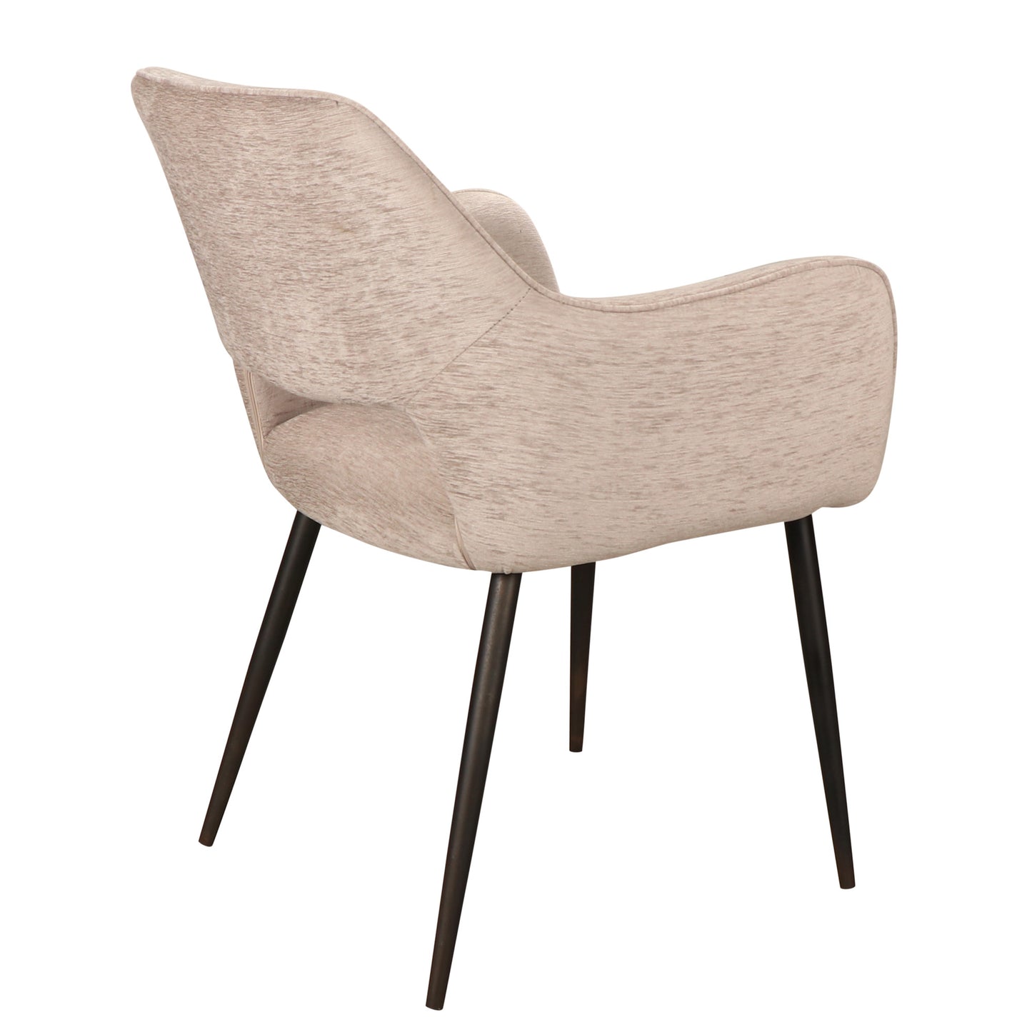 Fallax Cream 04 Aura Fabric Diningchair Black Legs (set of 2)