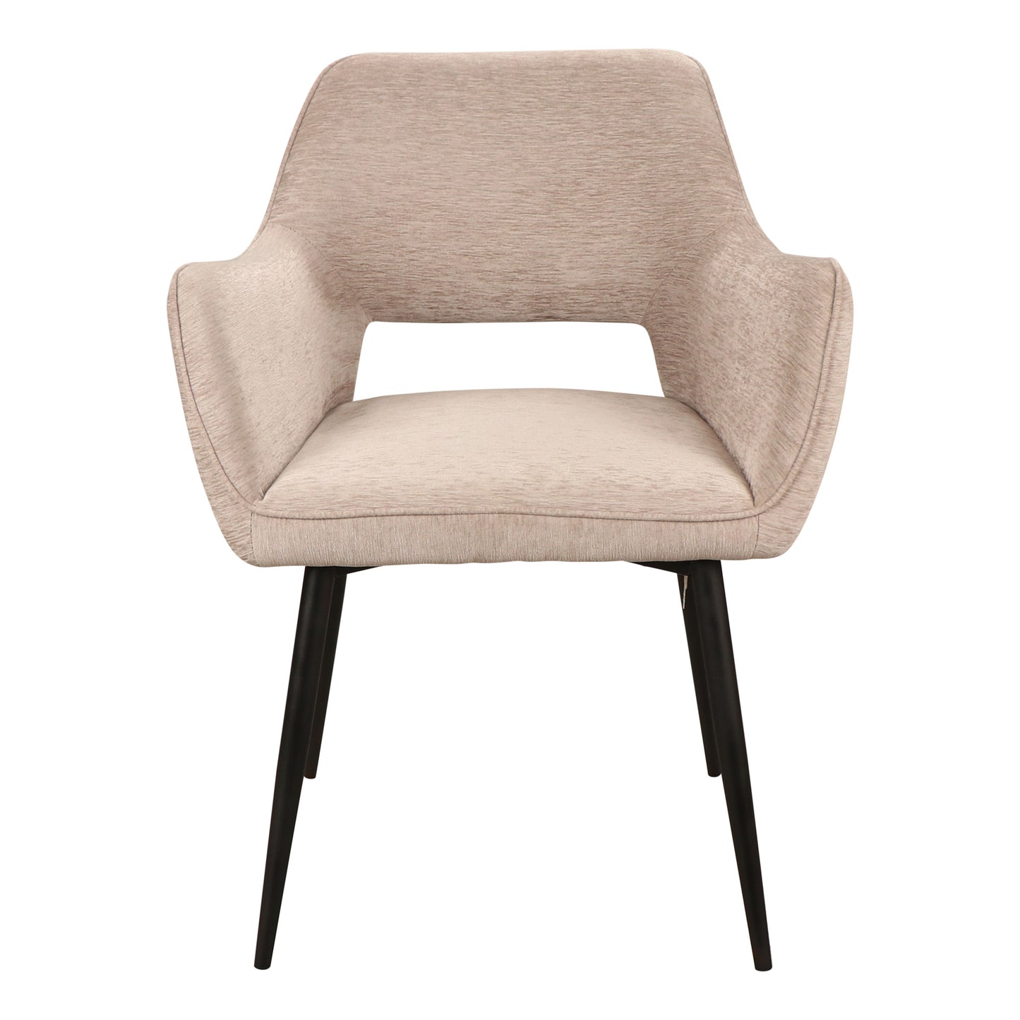 Fallax Cream 04 Aura Fabric Diningchair Black Legs (set of 2)