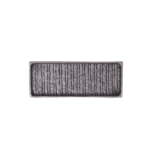 Grail Zilver Aluminium Dienblad Met Strepen Rechthoek Set van 4 1.5x30.5x12 cm