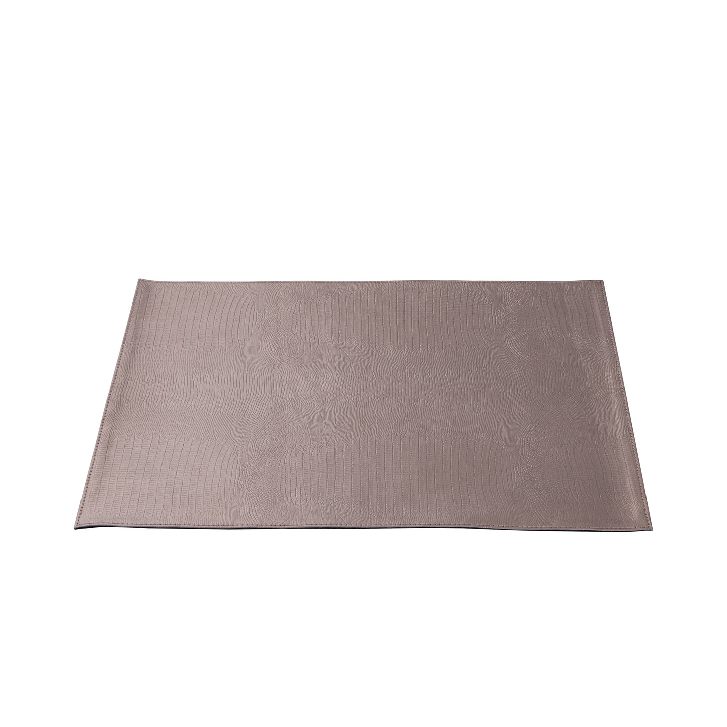 Rafal Champagne Vegaan Leer Placemat Rechthoek Set Van 12 Stuks - 12 Sets 0.5x32x44 cm
