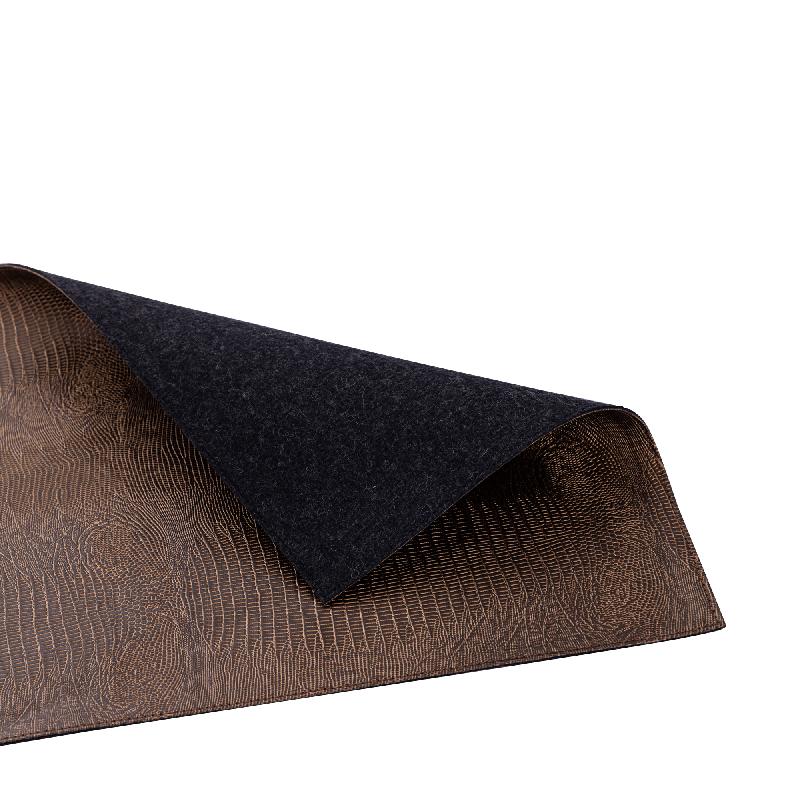 Rafal Brons Veganistisch Leren Placemat Rechthoek - Set van 12 0.5x32x44 cm