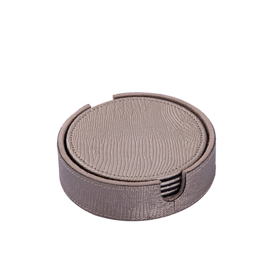 Rafal Champagne Onderzetters Rond Set van 6 Stuks - 6 Sets 3x13x13 cm