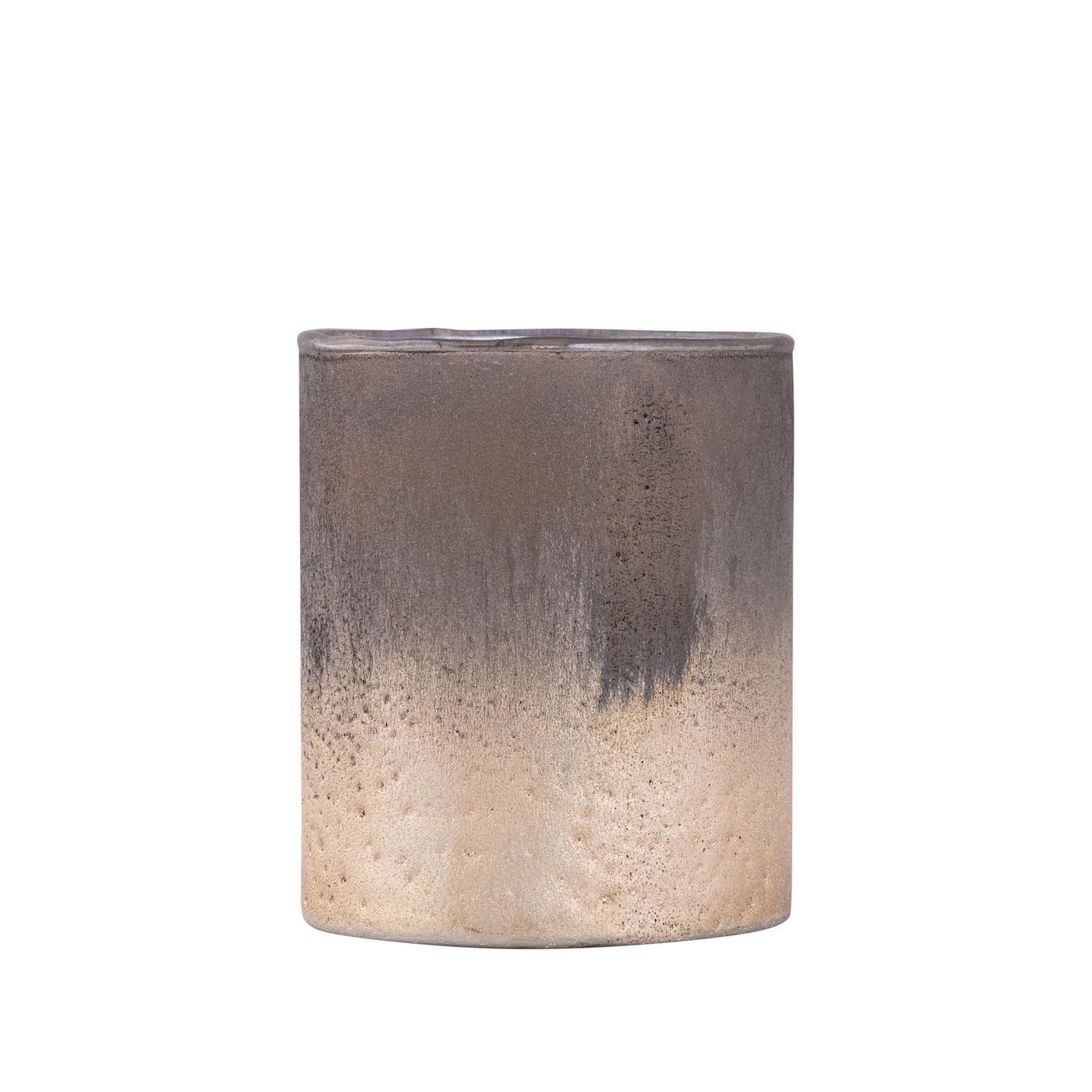 Monroe Zwart Glazen Theelicht Met Gouden Afwerking M Set Van 12 Stuks - 12 Sets 12x10.5x10.5 cm
