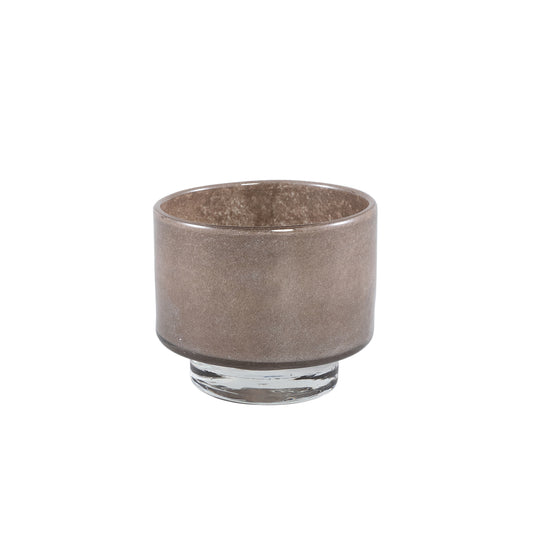 Josiah Bruin Glazen Theelichthouder Op Voet S - Set van 6 Stuks - 6 Sets 8.5x10x10 cm