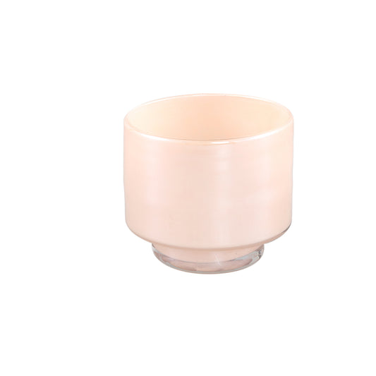 Josiah Beige Glazen Theelicht Op Voet Set Van 6 Stuks - 6 Sets 8.5x10x10 cm