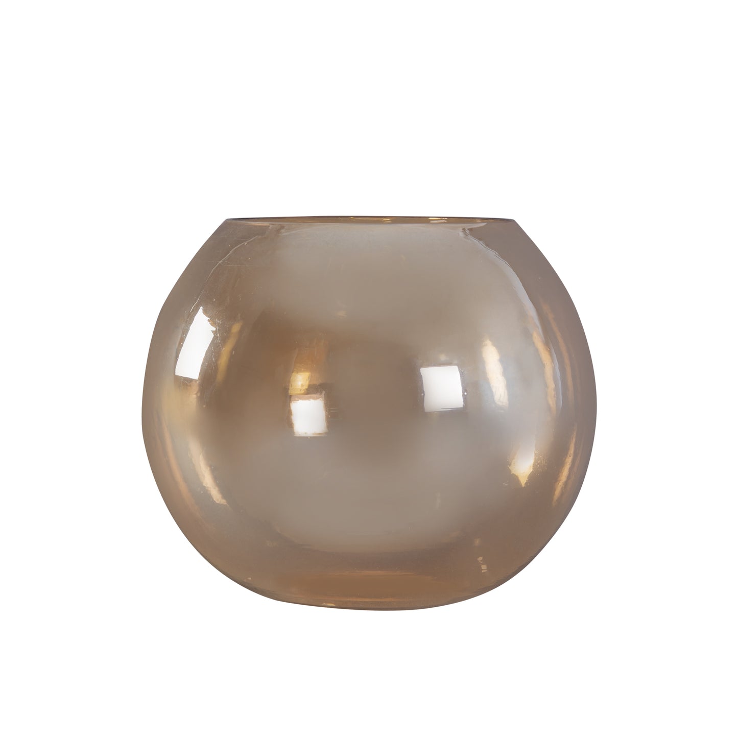 Lenore Gouden Glans Glas Rond Windlicht Klein Set van 6 - 6 Sets 13x13x13 cm