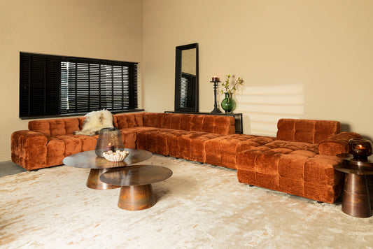 Jidde Sofa Berge 3032 Rust Fabric Chaise Longue R