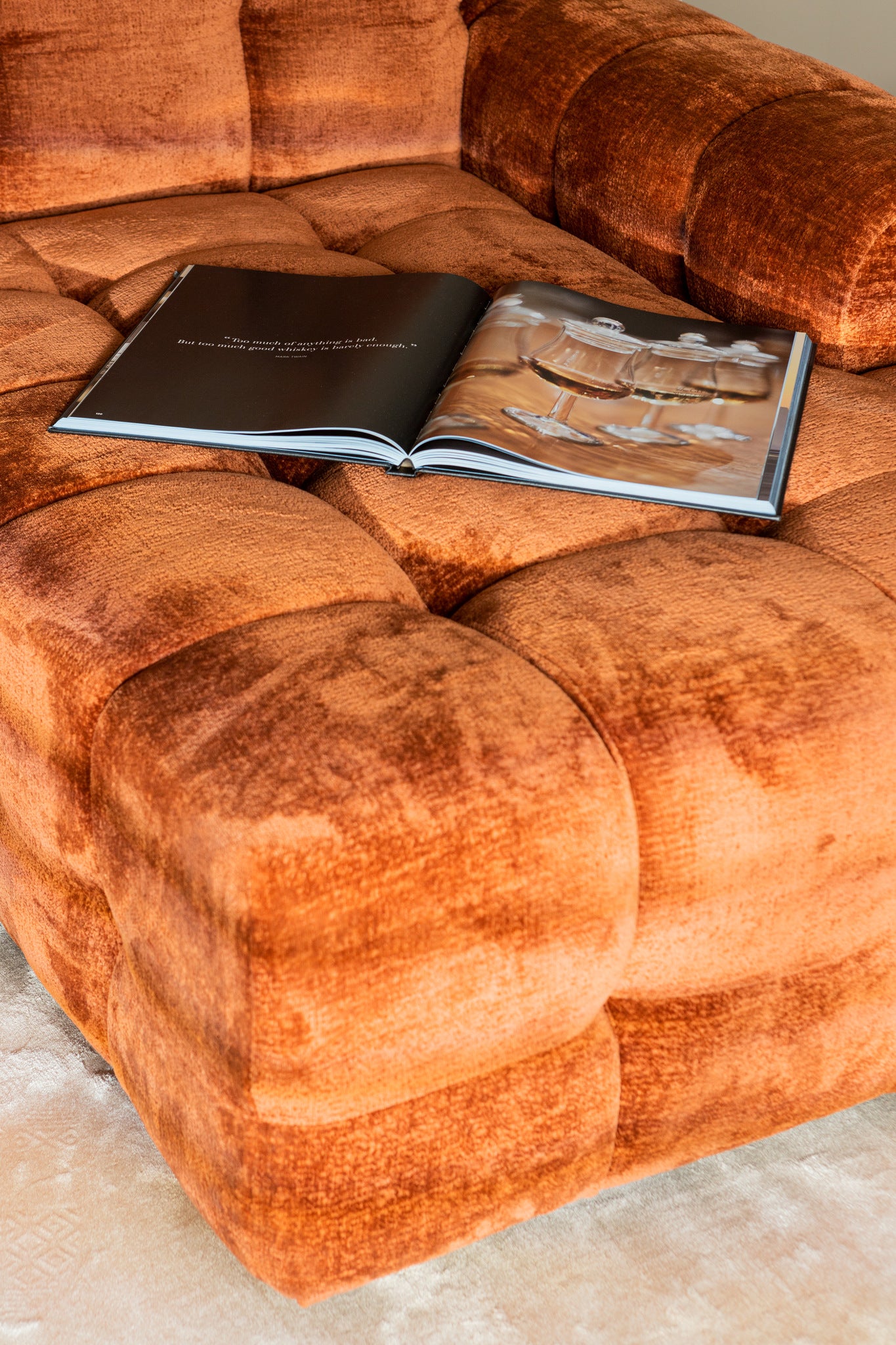 Jidde Sofa Berge 3032 Rust Fabric Hocker