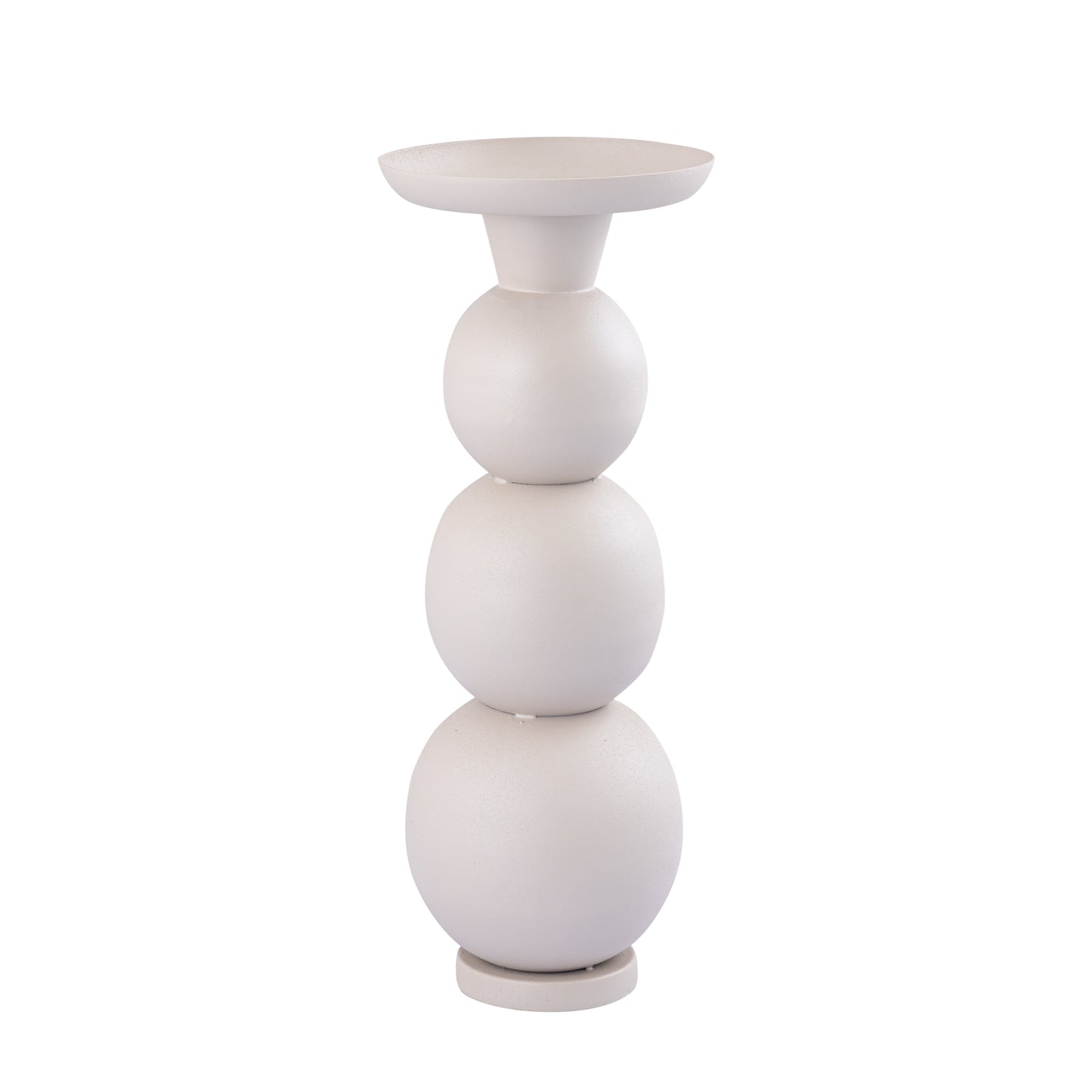 Shannan Crème Ronde Kandelaar Met Gloeilampen L 52.5x20x20 cm