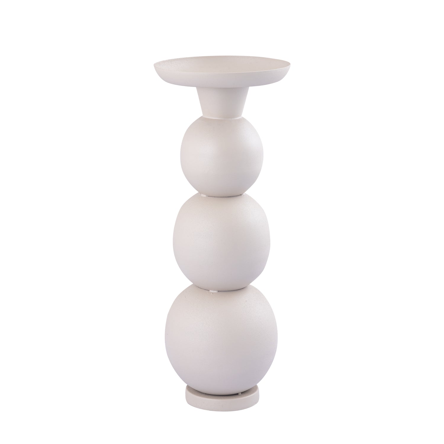 Shannan Crème Ronde Kandelaar Met Gloeilampen L 52.5x20x20 cm
