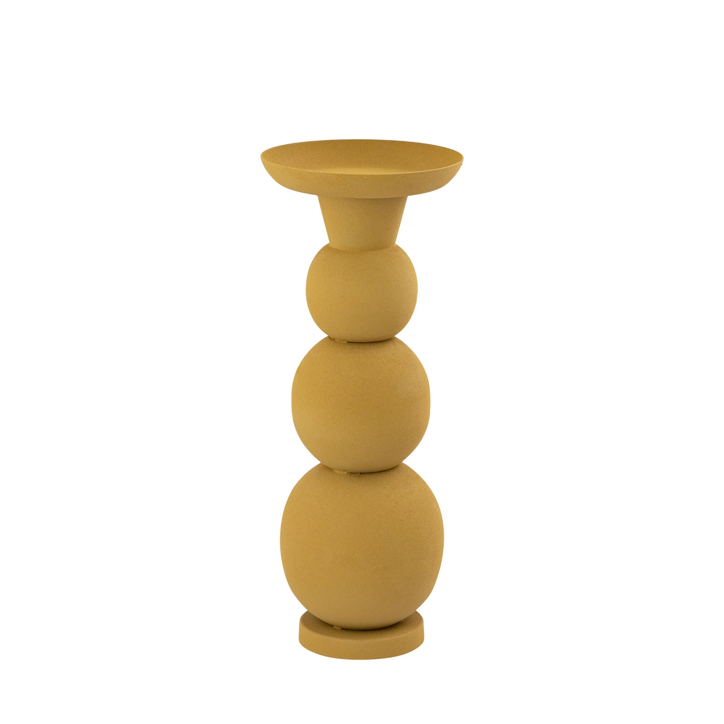 Shannan Gele Ronde Ijzeren Kandelaar Met Lampen M 45x18x18 cm