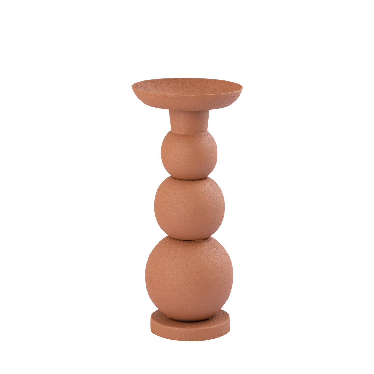Shannan Roest Ronde Ijzeren Kandelaar met Bolletjes Set van 2 - 2 Sets 35x15x15 cm
