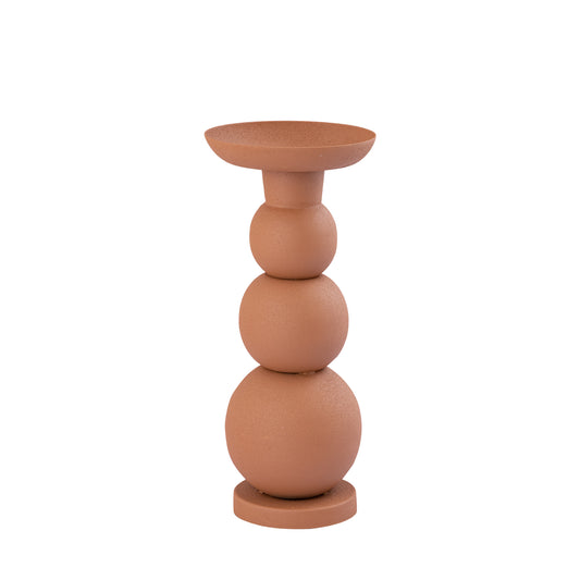 Shannan Roest Ronde Ijzeren Kandelaar met Bolletjes Set van 2 - 2 Sets 35x15x15 cm