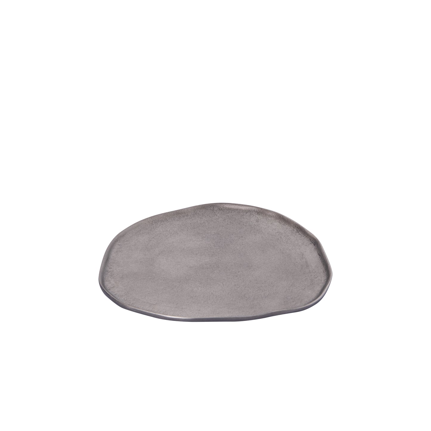 Kora Zilveren Gegoten Aluminium Organische Schaaltje Klein - Set van 4 - 4 Sets 1x24x21 cm