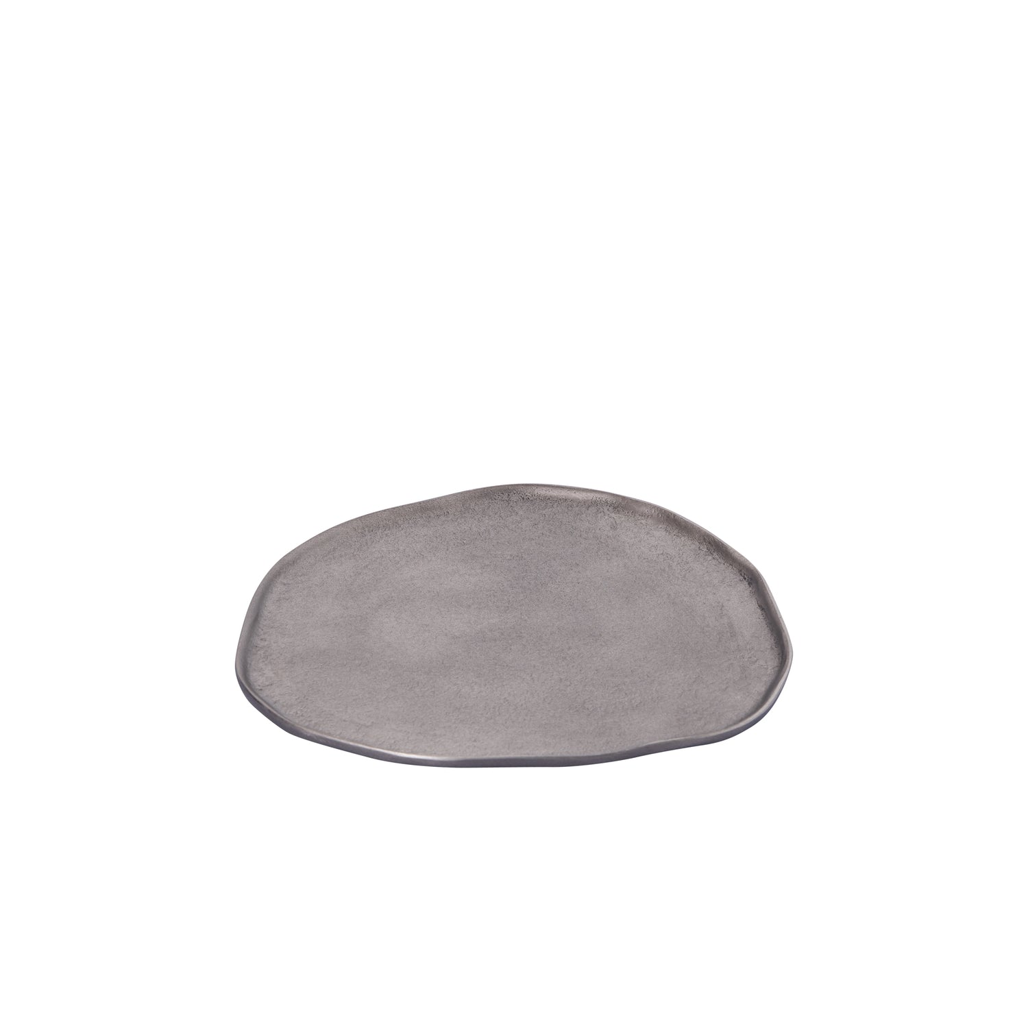 Kora Zilveren Gegoten Aluminium Organische Schaaltje Klein - Set van 4 - 4 Sets 1x24x21 cm