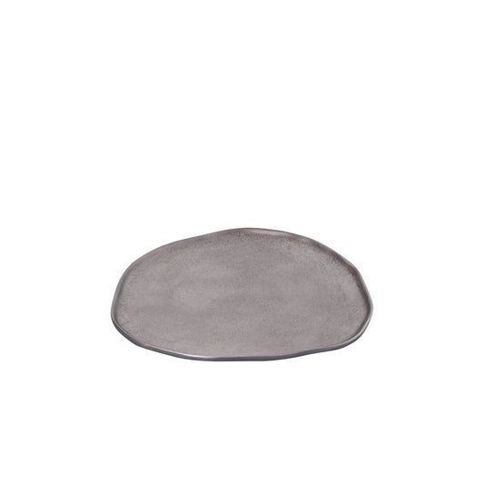 Kora Zilveren Gegoten Aluminium Organische Schaaltje Klein - Set van 4 - 4 Sets 1x24x21 cm