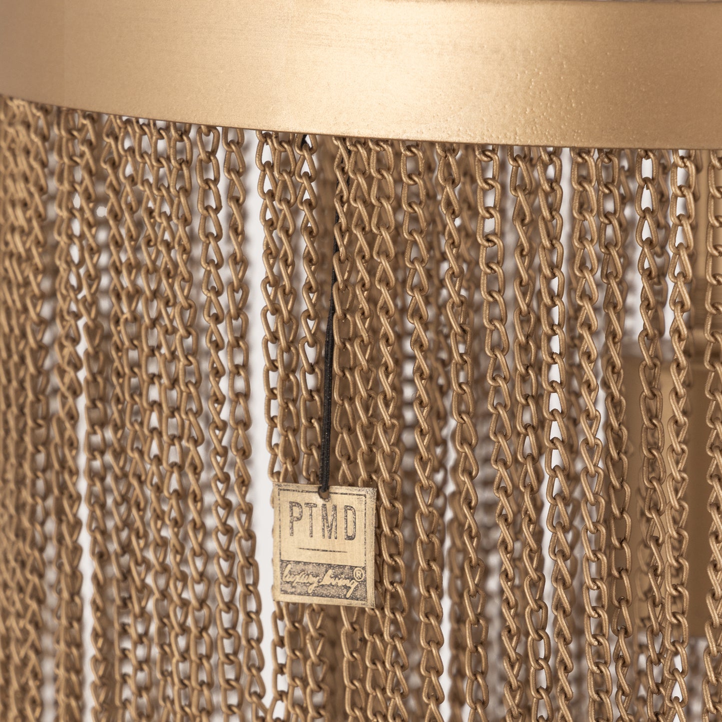 Brenton Gold Iron Chains Round Hanging Lamp L