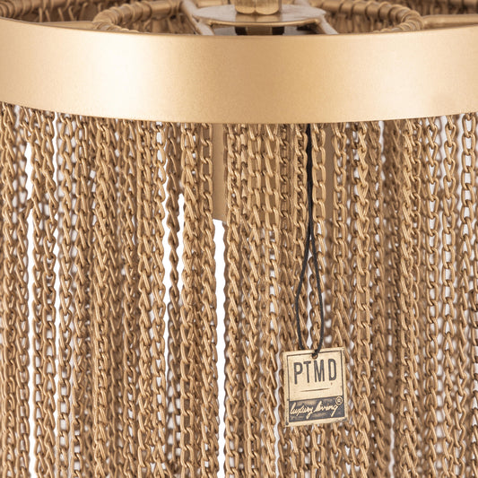 Brenton Gouden Ijzeren Kettingen Ronde Hanglamp S 30x18x18 cm