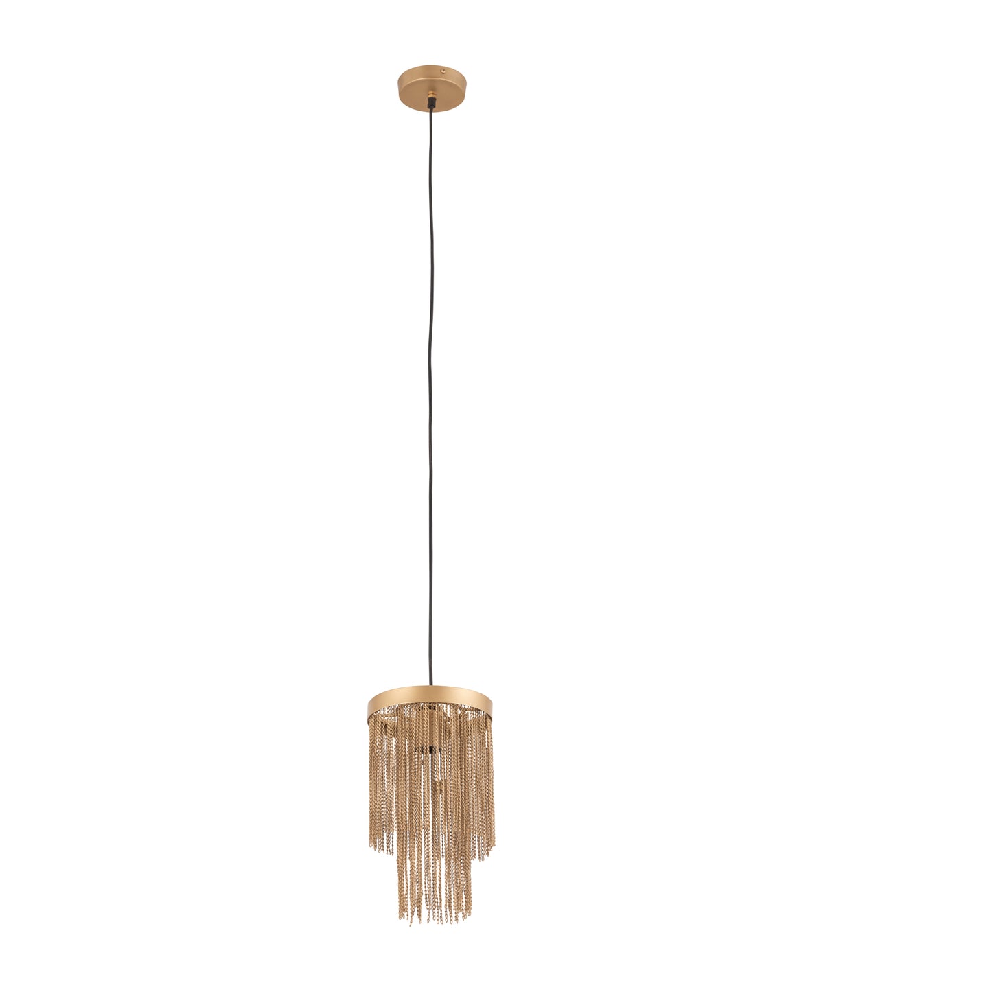 Brenton Gouden Ijzeren Kettingen Ronde Hanglamp S 30x18x18 cm