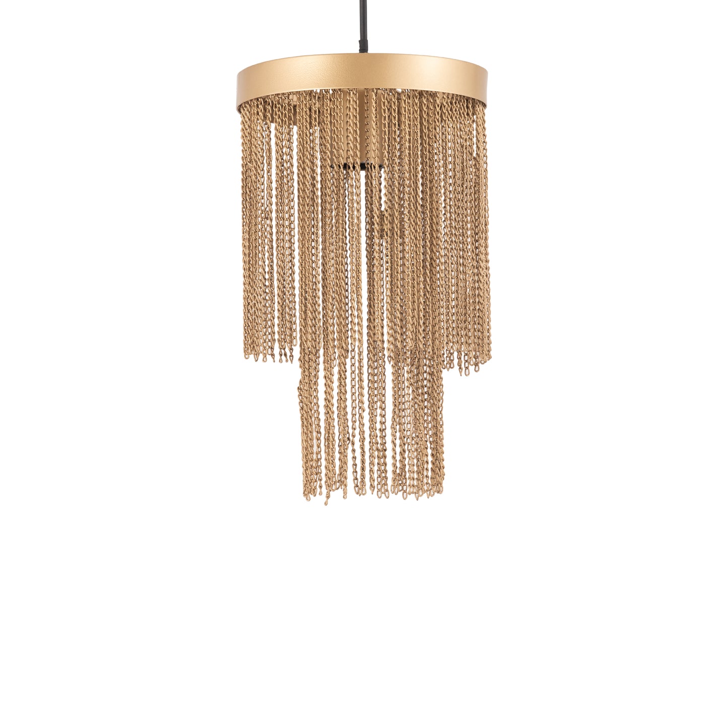 Brenton Gouden Ijzeren Kettingen Ronde Hanglamp S 30x18x18 cm