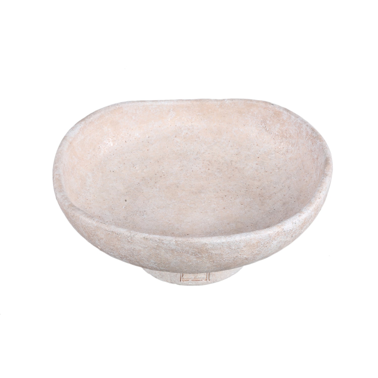 Rokas Witte Cement Schaal Op Voet Set van 4 Stuks L - 4 Sets 13x30x30 cm