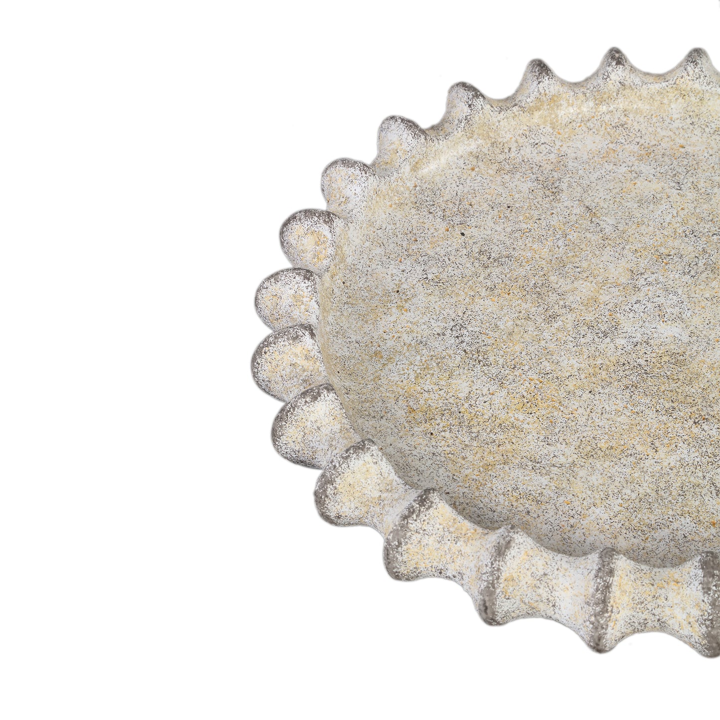 Cheyene Cream Cement Round Bowl Lines Border Small