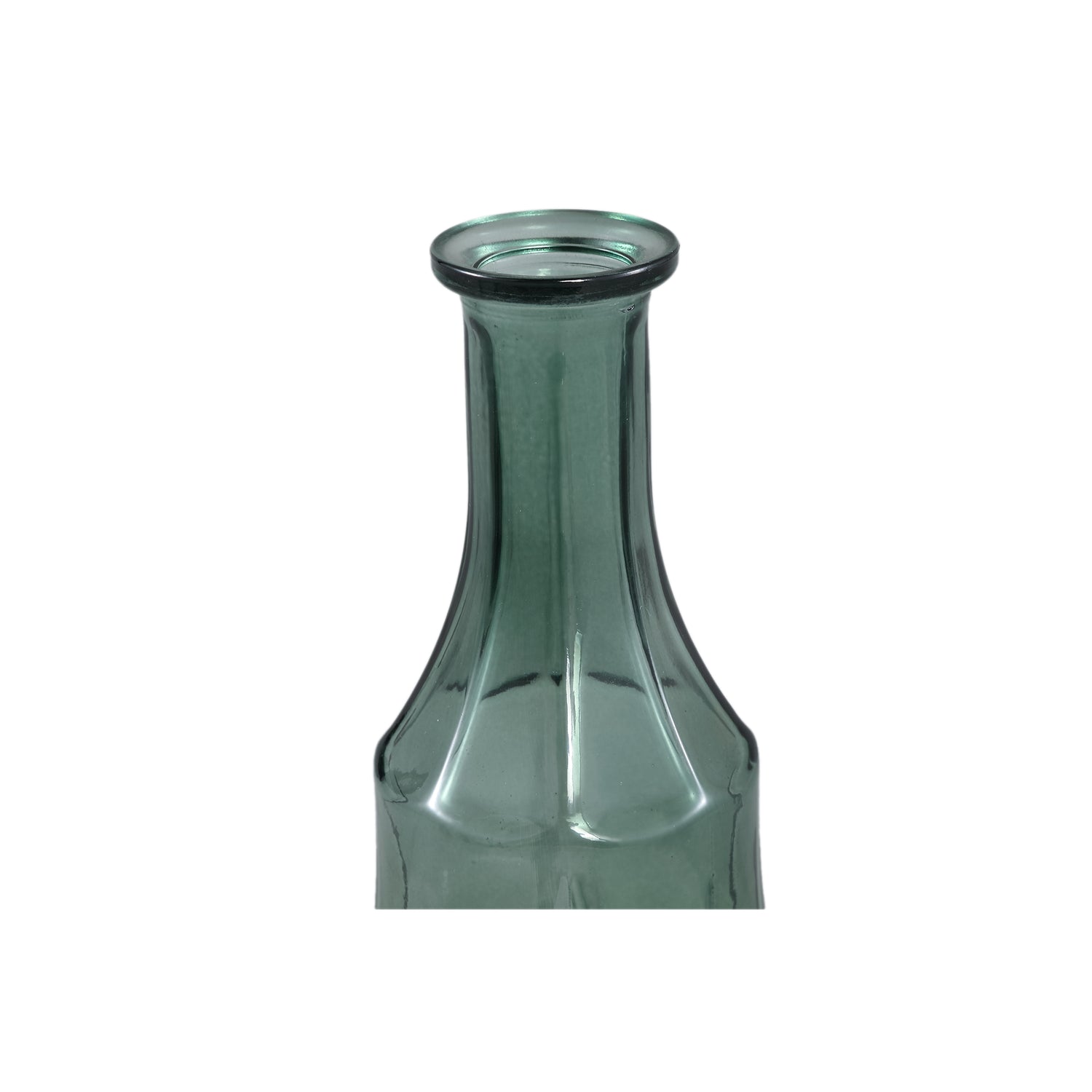 Losana Groen Gespoten Glazen Vaas Rond L - Set van 12 21x9x9 cm