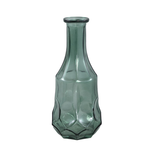 Losana Groen Gespoten Glazen Vaas Rond L - Set van 12 21x9x9 cm