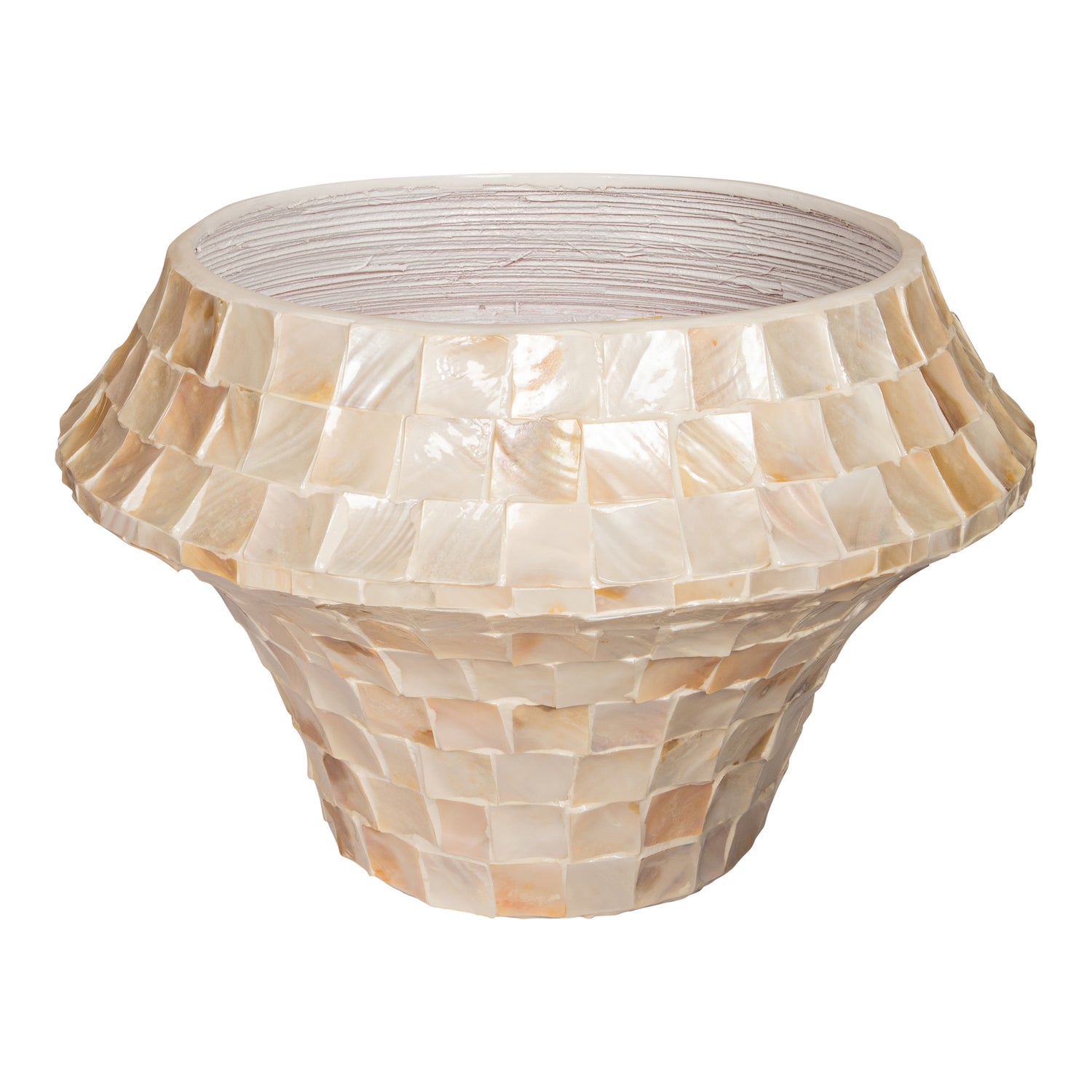 Daven Cream Ronde Bamboe Pot Laag L 40x61x61 cm