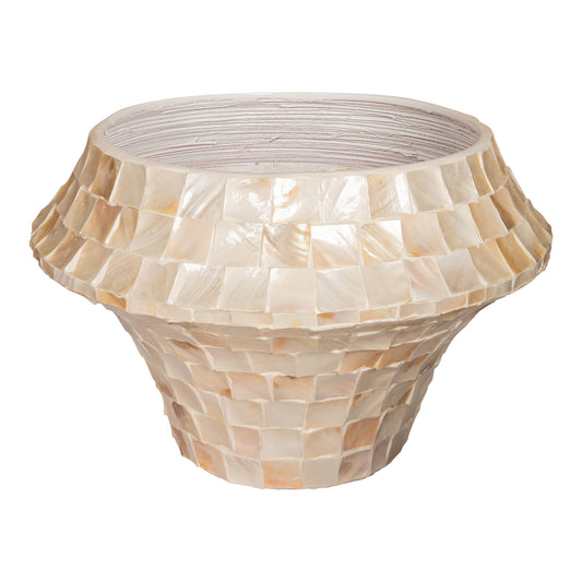 Daven Cream Ronde Bamboe Pot Laag L 40x61x61 cm