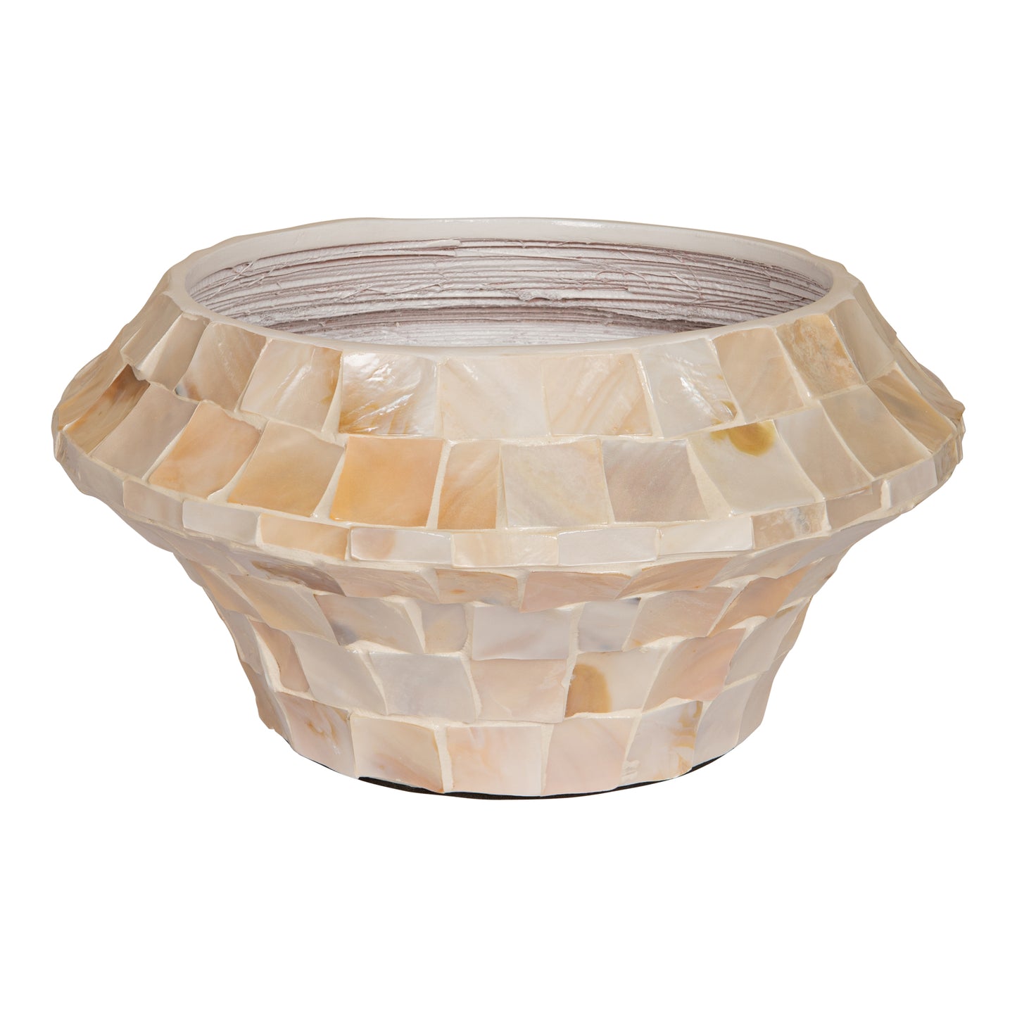 Daven Cream Ronde Bamboe Pot Laag S 20x41x41 cm