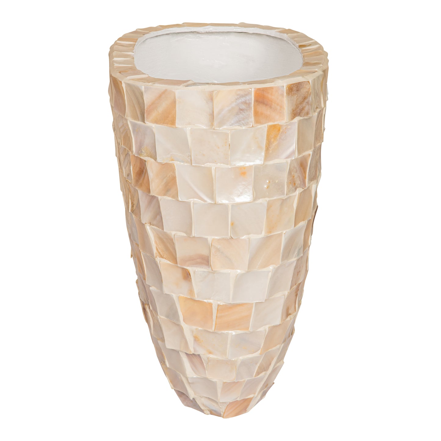 Daven Cream Poly Shell Paper Pot Oval High S