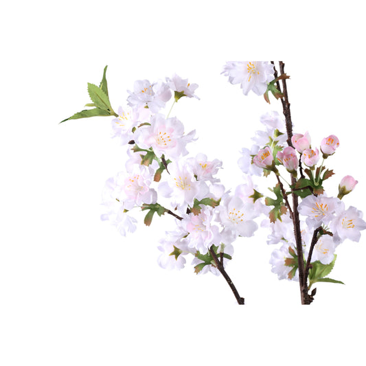 Blossom Flower Witte Pruimenbloesem Spray Set van 6 Stuks - 6 Sets 112x70x34 cm