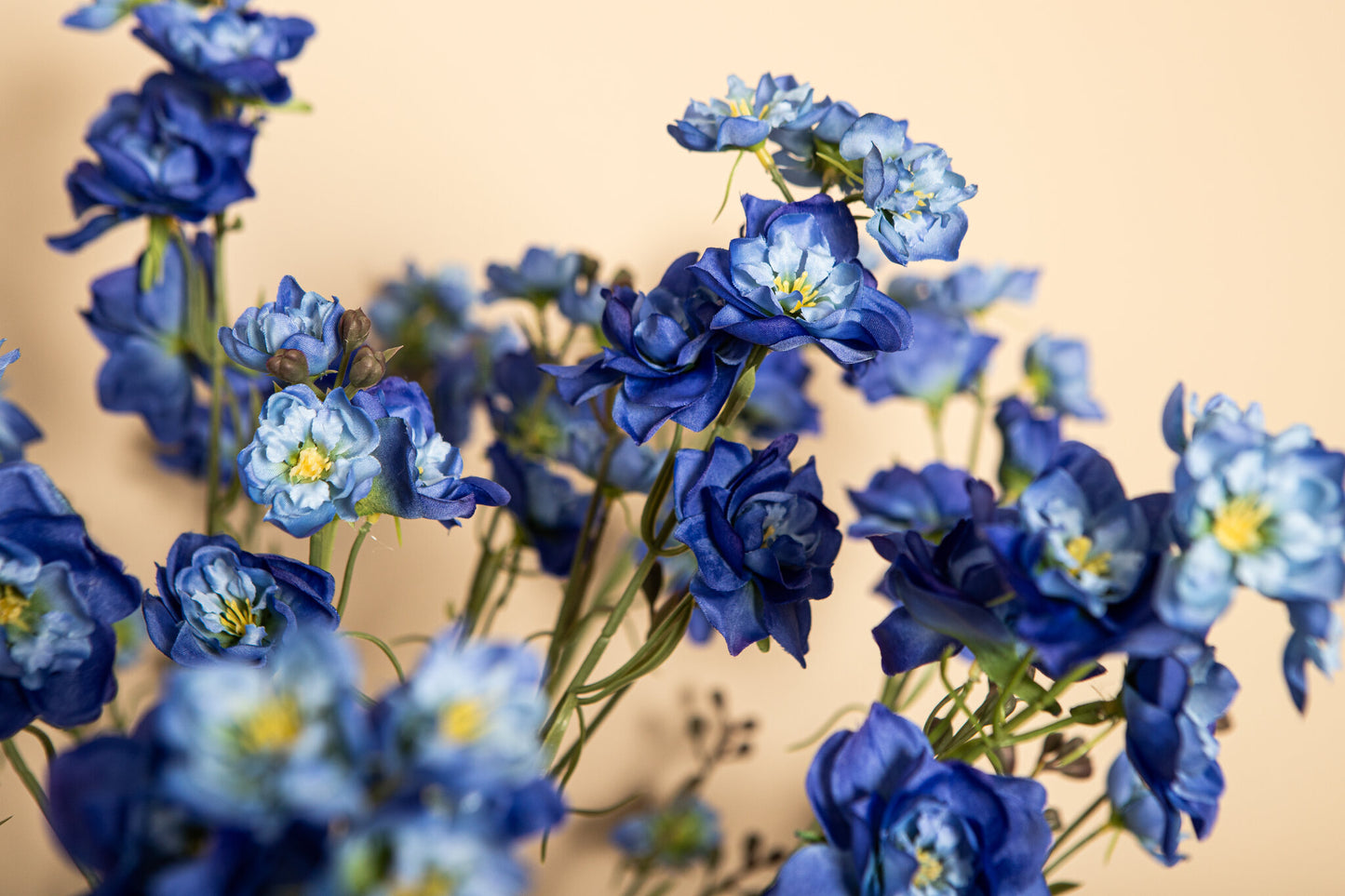 Garden Flower Blauwe Delphinium Spray - Set van 12 87x41x23 cm