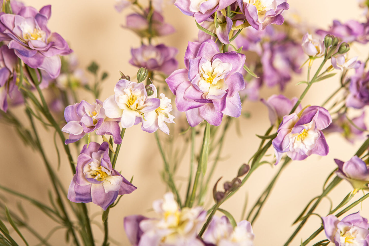 Garden Flower Paarse Delphinium Spray - Set van 12 87x41x23 cm