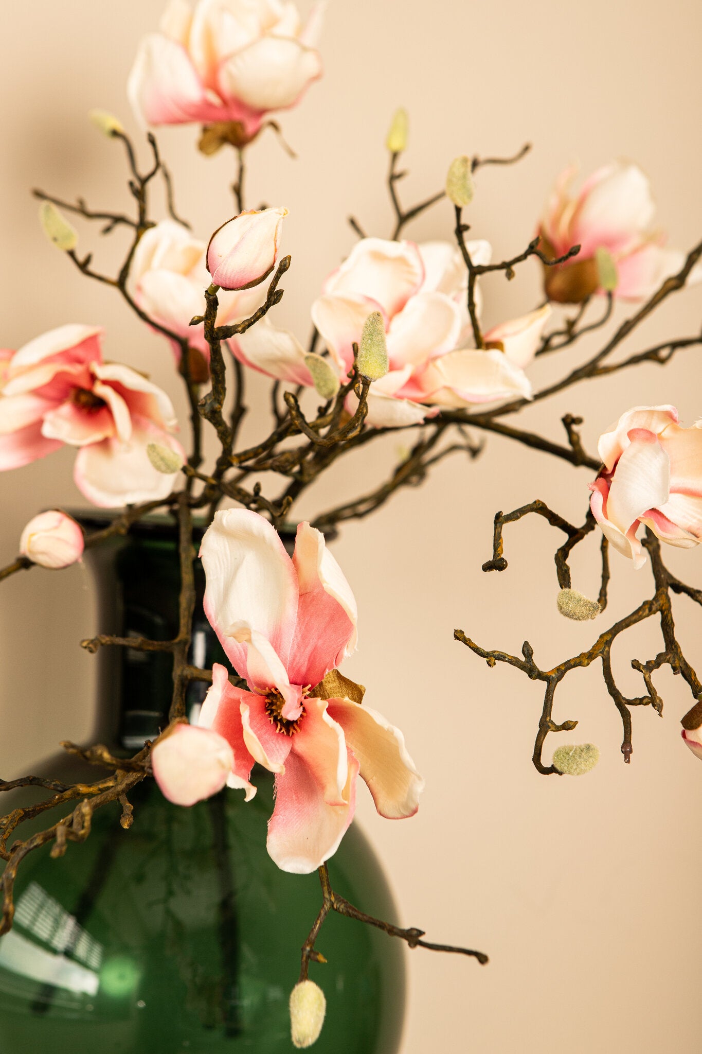 Magnolia Flower Lichtroze Magnolia Spray Set van 6 Stuks 86x58x38 cm