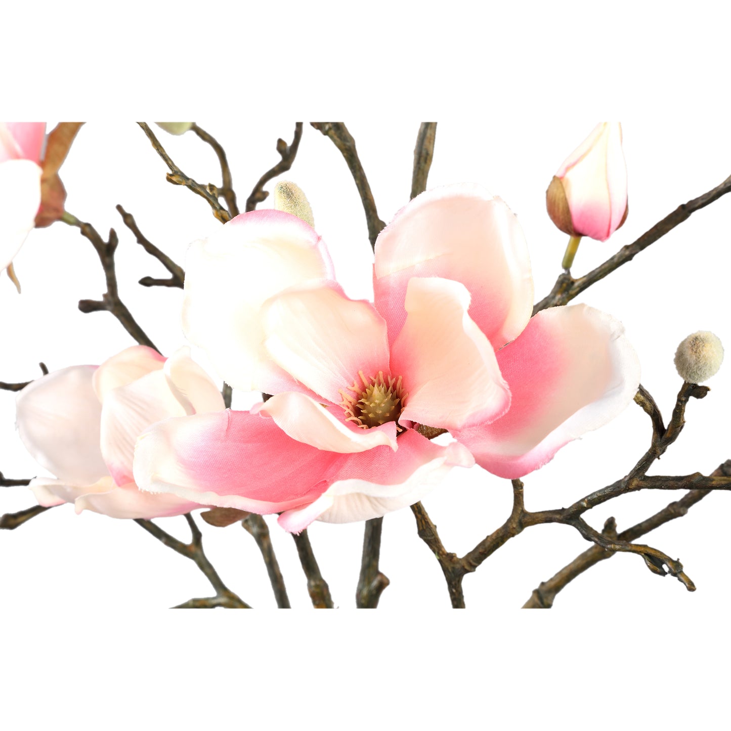 Magnolia Flower Lichtroze Magnolia Spray Set van 6 Stuks - 6 Sets 86x58x38 cm