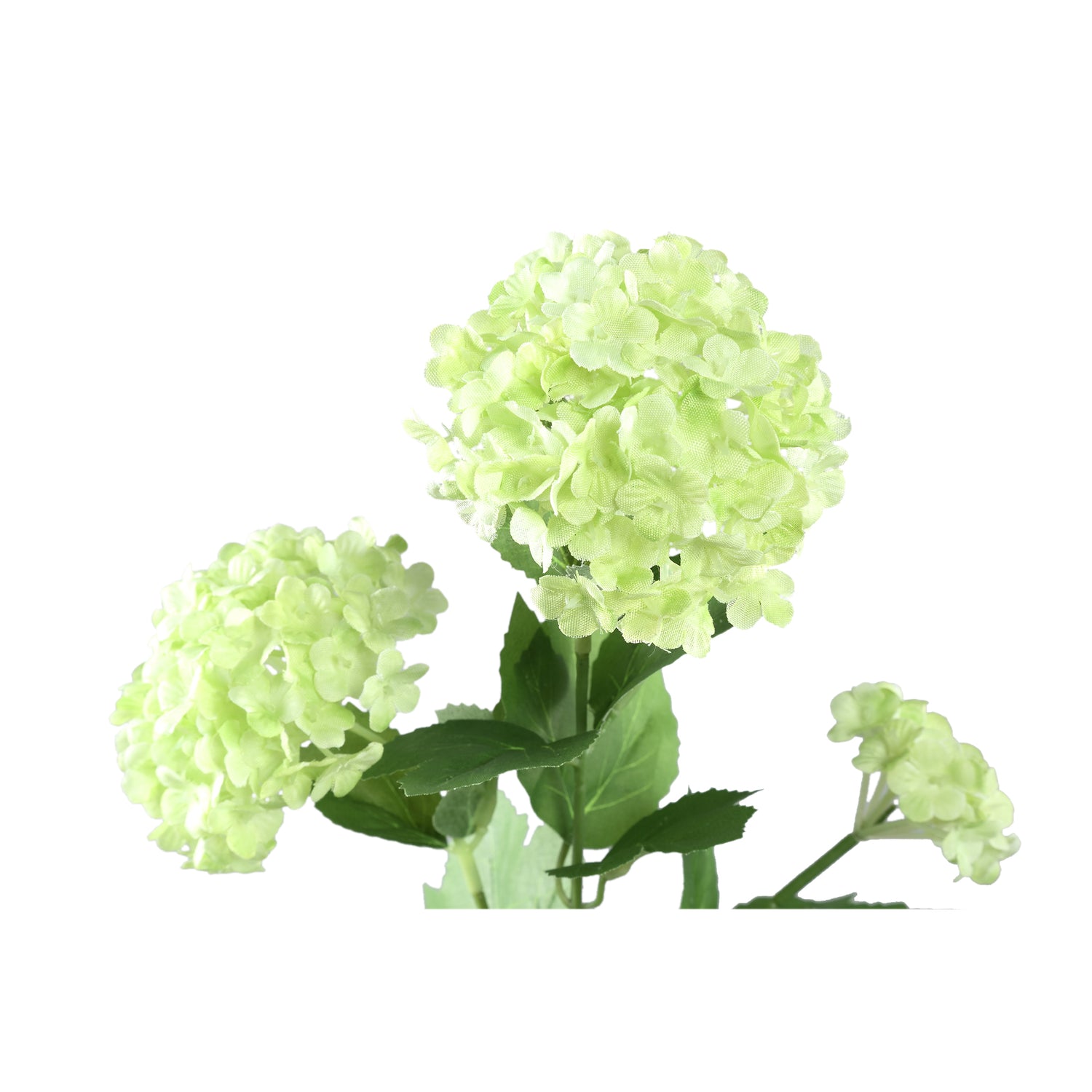 Hydrangea Flower Groene Sneeuwbal Spray - Set van 12 77x43x22 cm