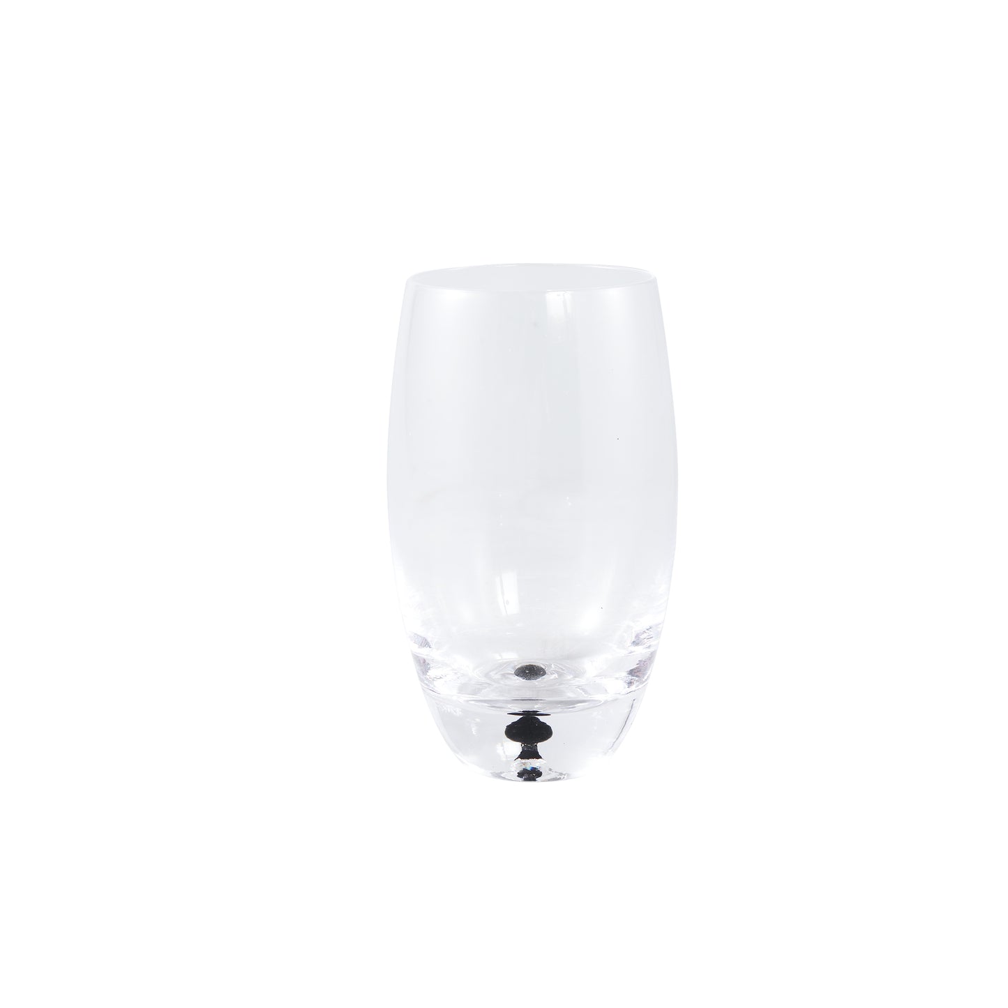 Clive Helder Drinkglas Set van 4 Stuks Zwarte Druppel - 4 Sets 15x8.5x8.5 cm