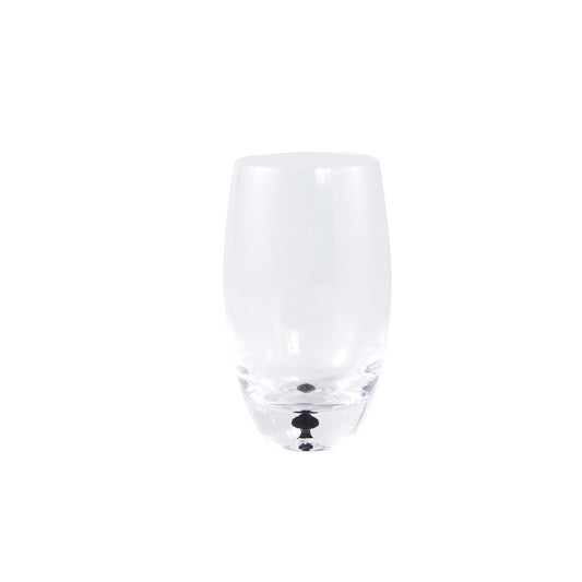 Clive Helder Drinkglas Set van 4 Stuks Zwarte Druppel - 4 Sets 15x8.5x8.5 cm