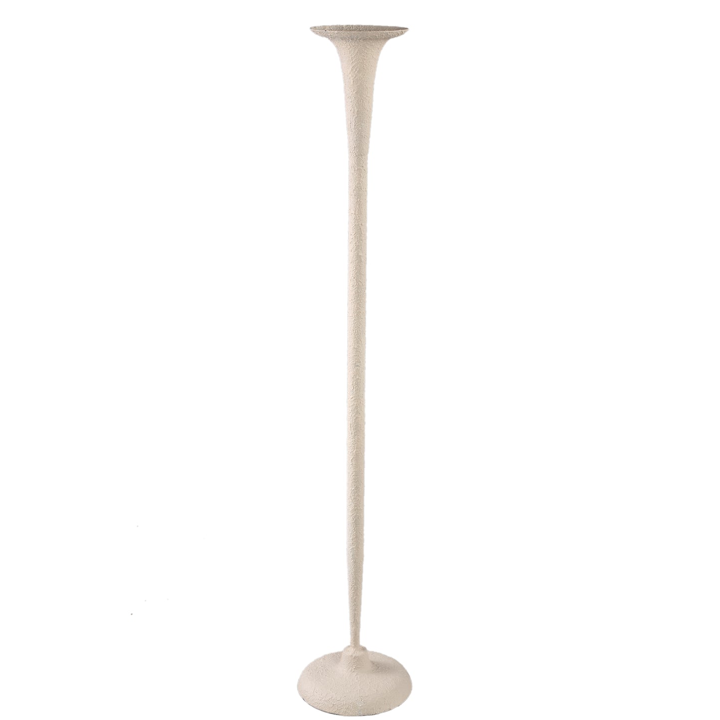 Krish Crème Ijzeren Kandelaar Rond Ruw Set van 2 Stuks - 2 Sets 89.5x16x16 cm