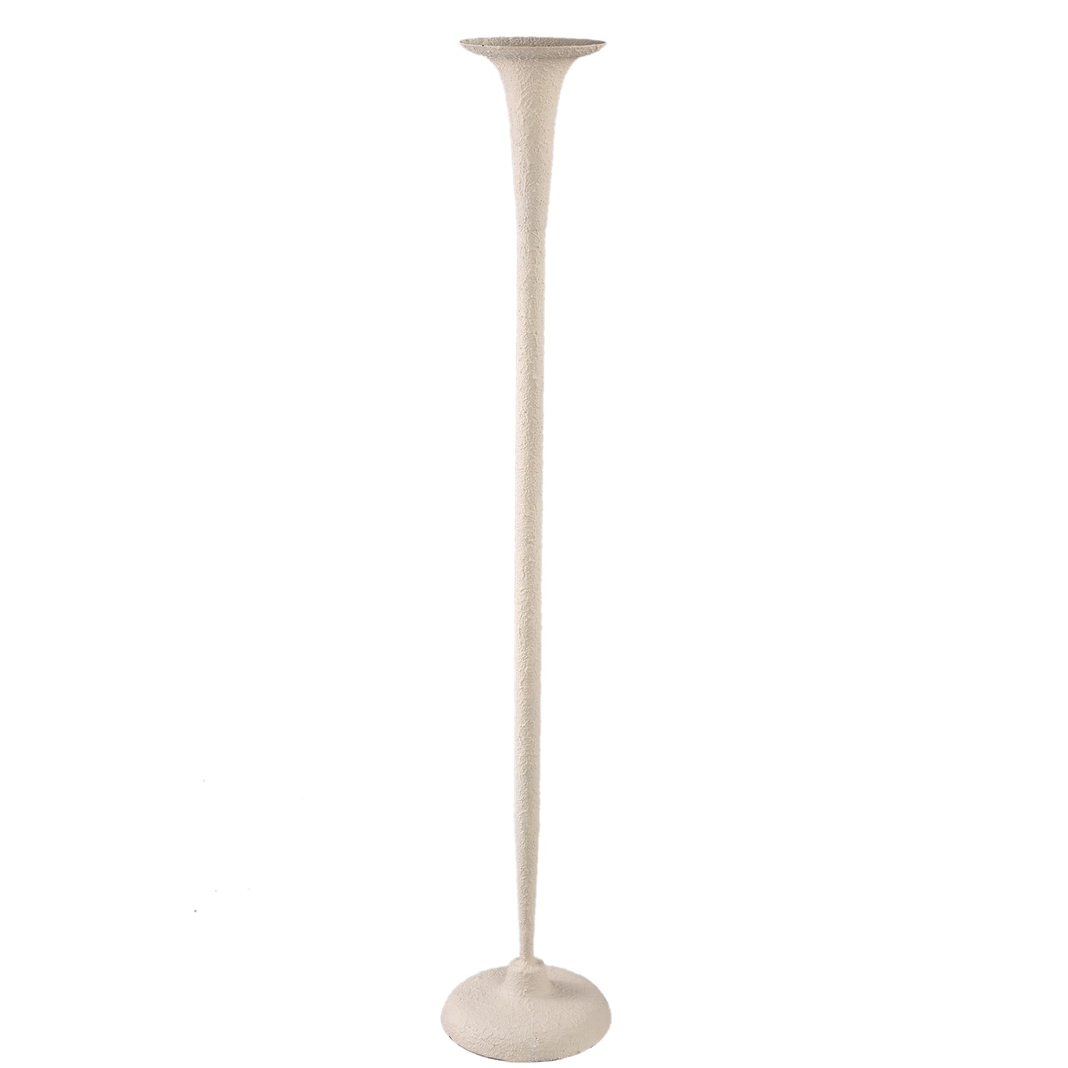 Krish Crème Ijzeren Kandelaar Rond Ruw Set van 2 Stuks - 2 Sets 89.5x16x16 cm