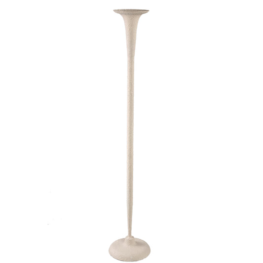 Krish Crème Ijzeren Kandelaar Rond Ruw Set van 2 Stuks - 2 Sets 89.5x16x16 cm